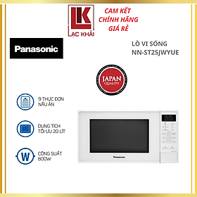 Mua Lò vi sóng Panasonic NN-ST25JWYUE - Dung tích 20L  Công suất 800W  Đa dạng chức năng: hâm  nấu  rã đông  9 thực đơn tự động  Bảng điều khiển điện tử tiếng Việt - Hàng chính hãng - Bảo Hành Chính Hãng 12 tháng
