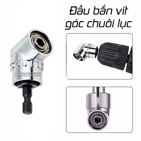 Đầu chuyển hướng máy khoan bắt vít ngắn, chuyển hướng bắn tô vít góc chuôi lục giác, đổi góc vặn vít, bắt vít góc khuất