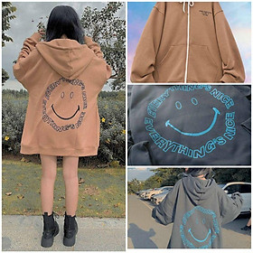 Hình ảnh Áo Khoác nỉ Nam Nữ Áo Hoodie Có Dây Kéo - Unisex Khoác Chống Nắng Mặc Cười Cute -THOITRANGSIHIENLINH