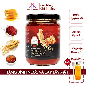 Sâm mật ong saffron Kingdom Herb chính hãng thượng hạng hộp 320g (tặng que lấy mật và bình thuỷ tinh)