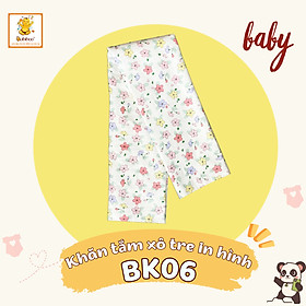 Khăn tắm cho bé Babiboo khăm tắm xô cotton 2 lớp, thấm hút tốt 75cmx85cm BK06