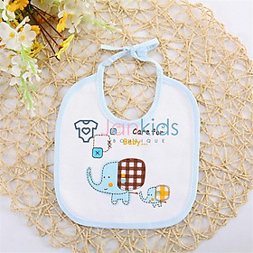 Yếm cotton chống thấm buộc dây hình con voi ngộ nghĩnh cho bé trai, bé gái