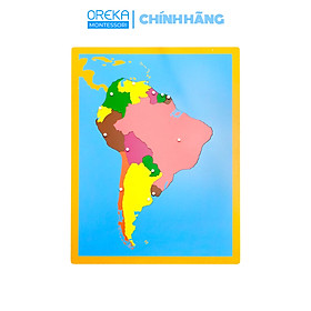 Hình ảnh Đồ chơi trẻ em Oreka Montessori Ghép hình bản đồ: Nam Mỹ - 0730701