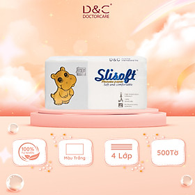 Giấy ăn Slisoft Trắng tự nhiên đa năng,khăn giấy rút thân thiện môi trường không chất tẩy trắng an toàn cho cả gia đình