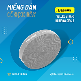 Dây dán dính | Baseus Rainbow Circle Velcro Straps cố định dây cáp, dây điện, dây sạc - Hàng Chính Hãng