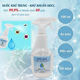 Nước khử trùng khử khuẩn HOCL chai xịt 500ml