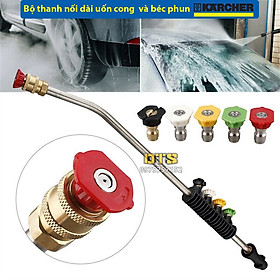 Mua Ống nối uốn cong 30 độ nối nhanh  cho máy rửa xe cao áp Karcher K2 - K7  xịt gầm xe  nóc xe ô tô chuyên nghiệp + 4 béc phun