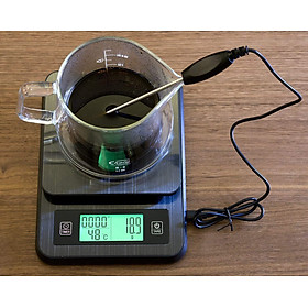 Mua Cân cà phê điện tử V60 chuyên drip có nhiệt kế 0.1g 3kg