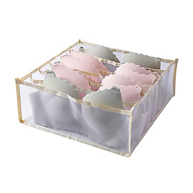 Combo 3 hộp vải đựng bảo quản đồ lót, khay đựng quần áo tất vớ bằng vải không dệt tiết kiệm diện tích 6, 7, 24 ngăn