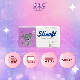 Giấy ăn Slisoft Trắng tự nhiên đa năng,khăn giấy rút thân thiện môi trường không chất tẩy trắng an toàn cho cả gia đình
