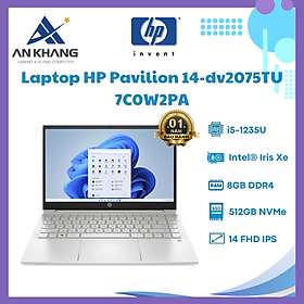 Laptop HP Pavilion 14-dv2075TU 7C0W2PA (Core i5-1235U | 8GB | 512GB | Iris Xᵉ Graphics | 14 inch FHD | Windows 11 | Natural Silver) - Hàng Chính Hãng - Bảo Hành 12 Tháng