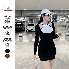 ĐẦM BODY TAY DÀI KHOÉT VAI YẾM