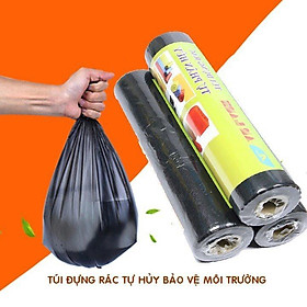 1 Cuộn Túi Rác Sinh Học Tự Phân Hủy 0,5Kg Màu Đen