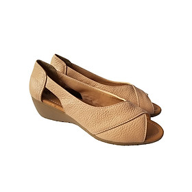 Giày Búp Bê Nữ Da Bò BIGGBEN Cao Cấp BB77 - 37 - Kem