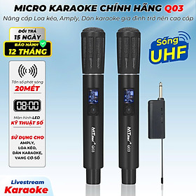 Mua Micro không dây đa năng MTMAX Q03 HÀNG CAO CẤP thiết kế lạ - Micro không dây giá tốt  sử dụng cho mọi loại thiết bị âm thanh - Micro dành cho loa kéo  loa bluetooth  amply - Màn hình Led hiển thị thông số - Âm thanh cực hay  giá cực rẻ hàng chính hãng