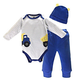 Set body xuất dư 3 chi tiết cho bé trai và bé gái , body suit dài tay