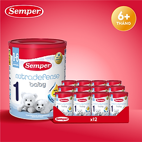 Thùng 12 hộp Sữa bột công thức Semper Nutradefense Baby 1 400g/hộp