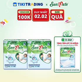 Combo 2 Tã Dán Người Lớn SunMate G2 Size XL10 (10 Miếng)
