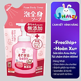 Bọt Tắm Gội Thảo Mộc Arau Baby Túi 400ml 