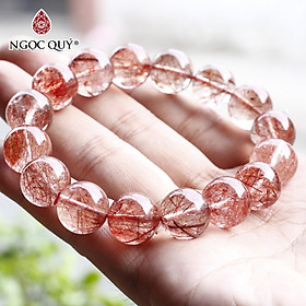 Vòng tay đá thạch anh tóc đỏ mệnh hỏa, thổ - Ngọc Quý Gemstones