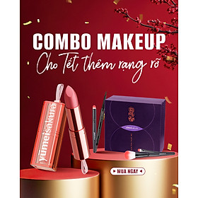 [MỚI RA MẮT] COMBO MAKEUP LUNG LINH BAO GỒM SON CHÌ KẺ MÀY BỘ CỌ TRANG ĐIỂM VÀ HỘP QUÀ - CHÍNH HÃNG