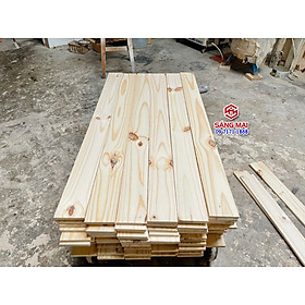 [MS67] Tấm gỗ thông mặt rộng 10cm x dày 1cm x dài 120cm + láng mịn 4 mặt
