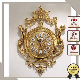 Mua Đồng hồ treo tường họa tiết nàng tiên cá ôm lấy đồng hồ tinh tế mang phong cách tân cổ điển DHV3-G932.