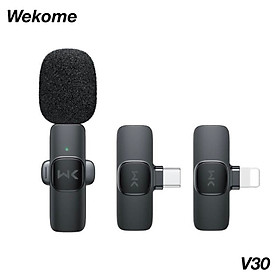 Mua Micro thu âm không dây WEKOME V30 dành cho điện thoại hỗ trợ quay video  Livestream - Hàng Chính Hãng