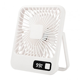 Small Desk Fan Portable Rechargeable 5 Speeds Mini Fan for Indoor Car Office
