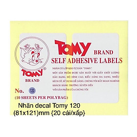 Giấy Decal Tomy A5 các cỡ từ 111 -124