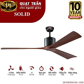 Mua Quạt trần MR vũ mã solid quạt trần cho người giàu 3 cánh gỗ chuyên chung cư trần thấp QTD