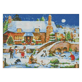 Christmas DIY 5D Diamond Painting Kit 12*16 Inch/30 * 40cm DIY Full Drill Diamond Painting Santa Snowman Pattern Resin