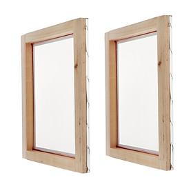 2 Pieces of Screen Printing Wooden Frame Silk Printing Net for Screen Printing 77T