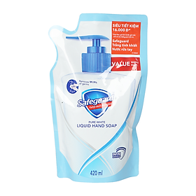 Nước Rửa Tay SafeGuard Pure White Túi 420ML