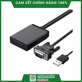 Mua Cáp chuyển VGA sang HDMI + Audio 3.5mm Ugreen 60814 Hàng chính hãng.