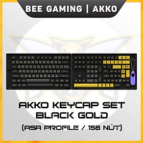 Mua Bộ keycap chính hãng AKKO - Black Gold (PBT Double Shot / ASA Profile / 158 nút)