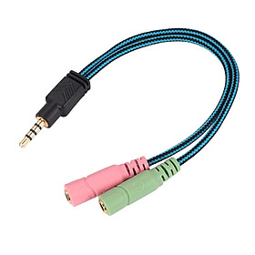 3.5mm 4 Pole Stereo Audio Y Splitter 2 Female To 1