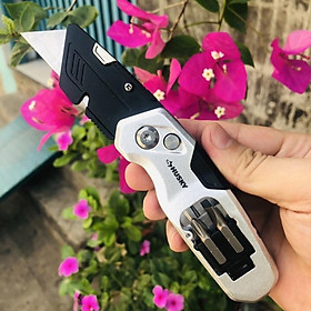 Mua Dao rọc giấy Husky đi kèm 3 lưỡi dự phòng  2 mũi vít  rất chuẩn chất lượng  tiện lợih