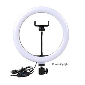 Đèn livestream 26Cm tặng 1 Kẹp điện thoại + Chân đế - Makeup, Quay Phim, Chụp Ảnh, Livetream, Selfie