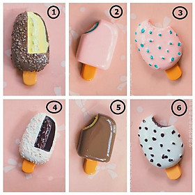Charm các mẫu kem que nhỏ xinh đáng yêu dùng trang trí vỏ điện thoại, dán Jibbitz, DIY