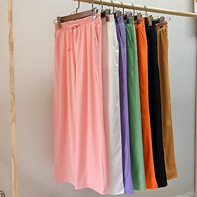 Quần dài ống rộng chất cotton mẫu mới, quần nữ ống rộng màu mới tươi tắn xinh xắn phù hợp xu hướng 2020 - Nhiều màu