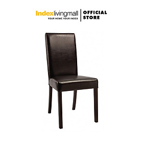 Mua Ghế ăn tựa lưng cao MEDIAN/L khung gỗ tự nhiên  đệm bọc da bicast cao cấp màu nâu | Index Living Mall -  Phân phối độc quyền tại Việt Nam
