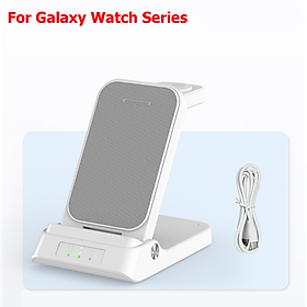 Bộ sạc không dây cho Samsung Galaxy Watch 5 4 3 trong 1 Trạm sạc gấp không dây nhanh cho Samsung Galaxy S23+/S22