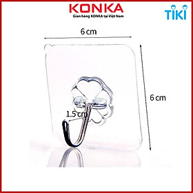 Mua Combo 10 móc dính tường CICO-042 treo đồ trong suốt tiện lợi
