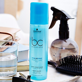 Xịt dưỡng tóc Schwarzkopf BC Bonacure Hyaluronic Moisture Kick Spray Conditioner cho tóc khô 200ml