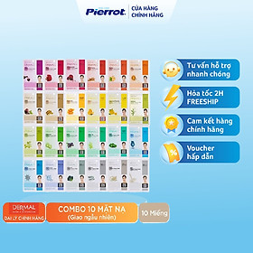 [ Tặng thêm 2 miếng ] Combo 10 miếng mặt nạ dưỡng da Dermal Hàn Quốc