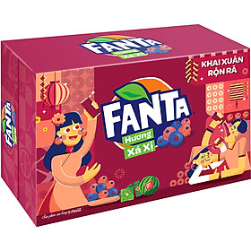 Thùng 24 Lon Nước Giải Khát Có Gas Fanta Xá Xị (320mlx24)