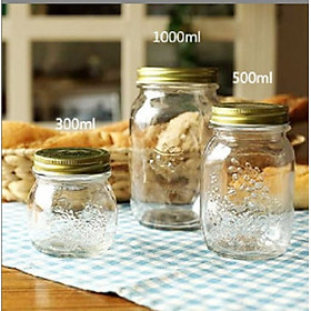 Mua Hũ Thủy Tinh Mason 500ml   1000ml Nắp Nhôm | Hũ Gia Vị Tùy Chọn Dung Tích