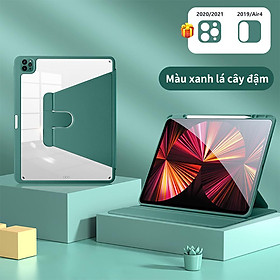 Mua  HÀNG CHÍNH HÃNG GOOJODOQ  Bao da ipad GOOJODOQ ốp lưng cho Air 4/5 Pro 11 10th 9th 8th 7th Gen với Giá đỡ bút chì Xoay 360 độ - Màu xanh lá cây đậm