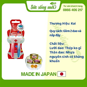 Set 2 dao cạo vùng Bikini nội địa NHẬT BẢN - Tặng túi zip 3 kẹo mật ong Senjaku